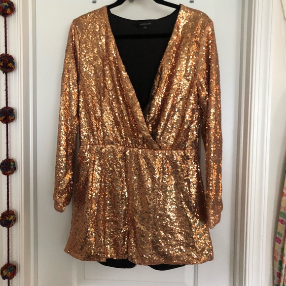Pants - Gold Sequin Woman’s Romper
